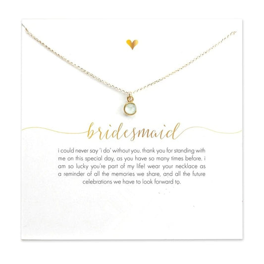 Bridesmaid Crystal Necklace