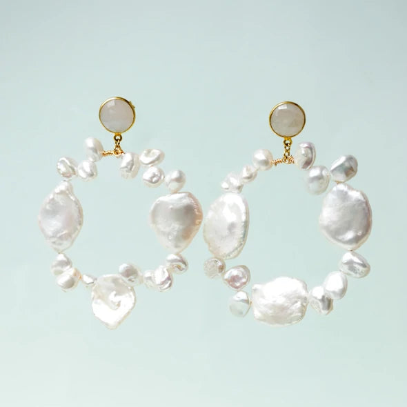 The Pearl Halo Hoops