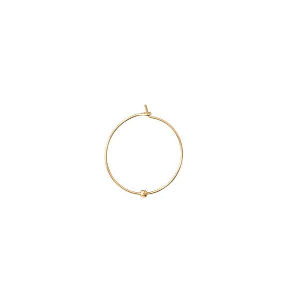 The Mini Hoops with gold bead