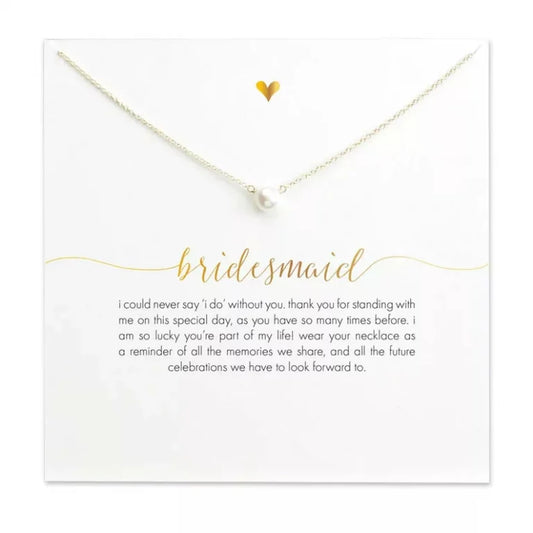 Bridesmaid Pearl Necklace